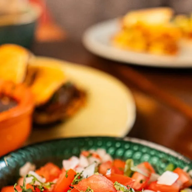 Pico de gallo e pratos da No Manches